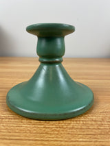 Vintage Catalina Island Dark Matte Green Art Pottery Candle Holder