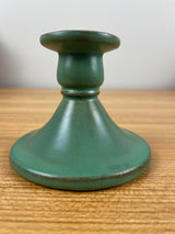 Vintage Catalina Island Dark Matte Green Art Pottery Candle Holder