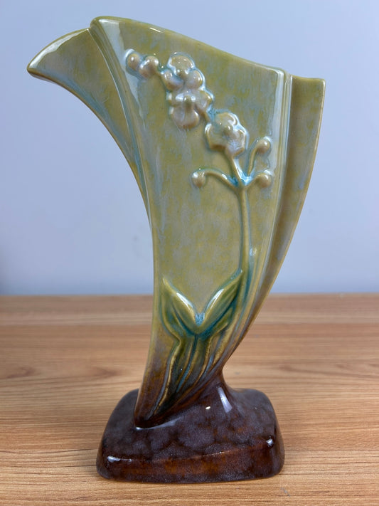 Roseville Wincraft Green 1948 Vintage Art Deco Pottery Ceramic Flower Vase 273-8
