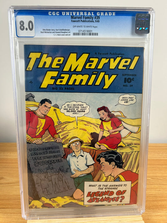 The Marvel Family #39 1949 Captain Marvel Golden Age CGC 8.0