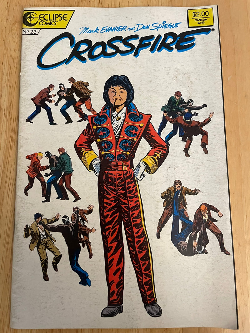 Crossfire (Eclipse) #23 1987 Dan Spiegle Cover