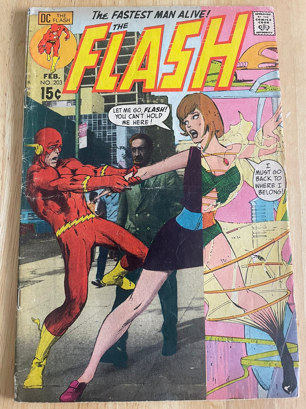 Flash #203 DC Comics 1971 Flash's Wife is a Two-Timer! Neal Adams Cover