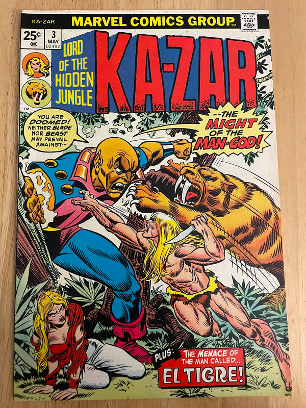 Ka-Zar #3 Marvel Comics 1974 Kazar Lord of the Hidden Jungle