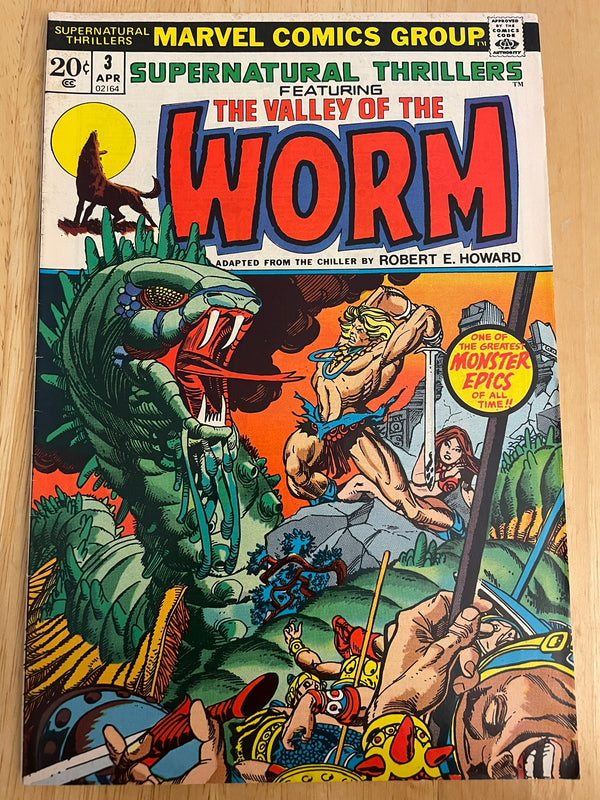 SUPERNATURAL THRILLERS #3 1972 MARVEL COMICS HORROR VALLEY OF THE WORM