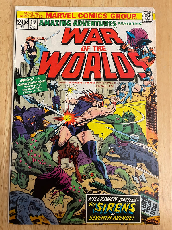 Amazing Adventures #19 War of the Worlds Killraven 1973 The Sirens Of 7th Avenue