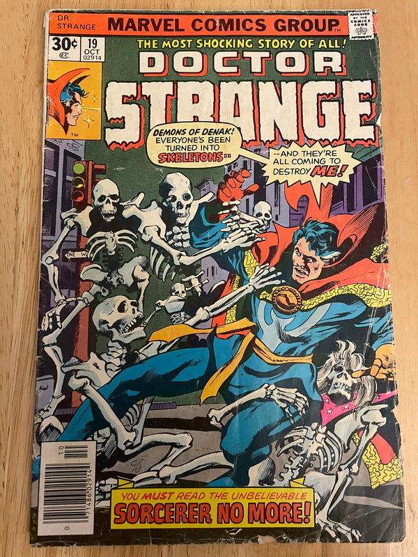 Doctor Strange #19 Skeleton Cover! Ancient One Appearance Marvel Comics 1976