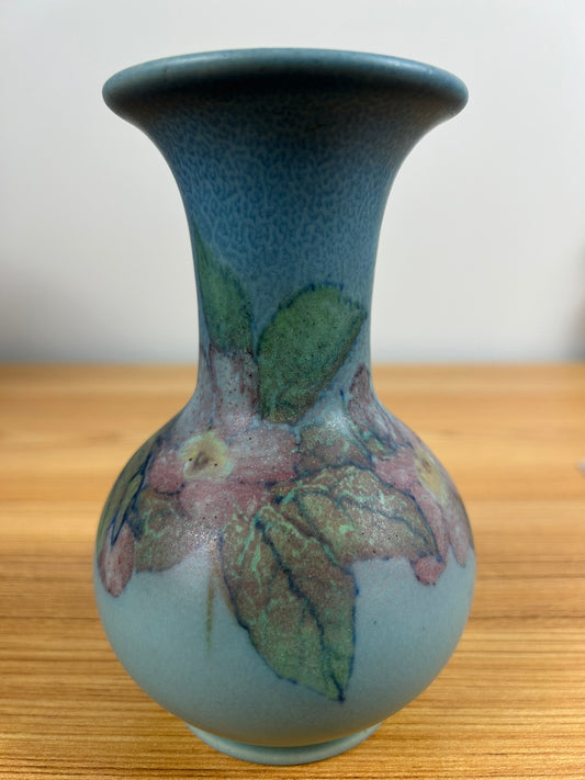 Rookwood Art Pottery 1930 Shape 40 Blue Wax Matte Lenore Asbury Floral Vase