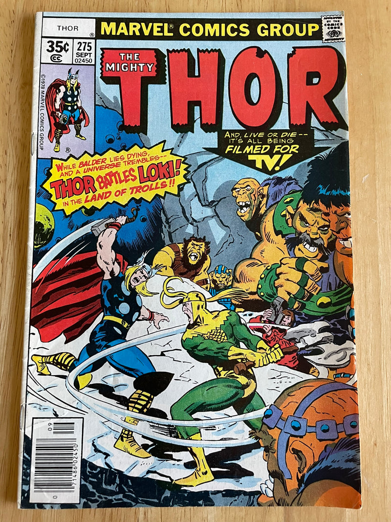 Marvel Comics The Mighty THOR #275 1st appearance of Loki's wife, Sigyn. 1970