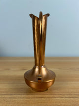 Vtg Gregorian Hammered Copper Tulip Shaped Dual Handles Vase Made in the US 6”