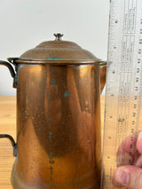 Rochester Stamping Co. Great Patina Antique Copper 4 Pint Coffee Pitcher