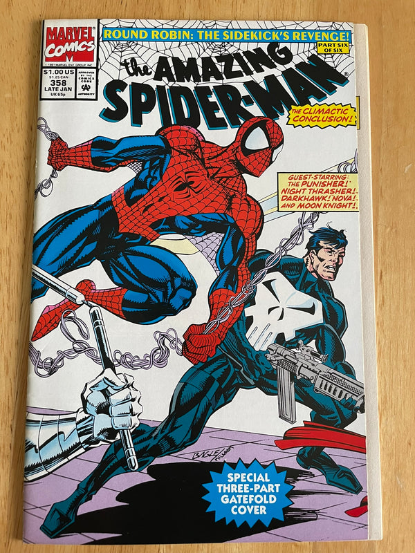 The Amazing Spider-Man #358 PUNISHER MOON KNIGHT Marvel comics