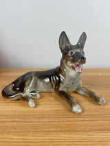 Robert Simmons Porcelain Ceramic German Shepard Dog Figurine 10" Long