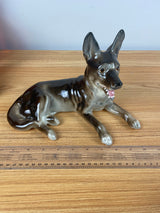 Robert Simmons Porcelain Ceramic German Shepard Dog Figurine 10" Long