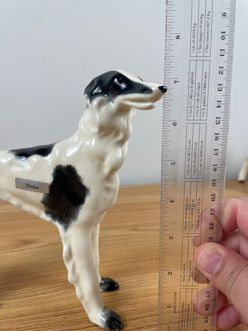 Robert Simmons Dog Borzoi California Pottery Wolfhound DUKE 1950's 60's Glossy