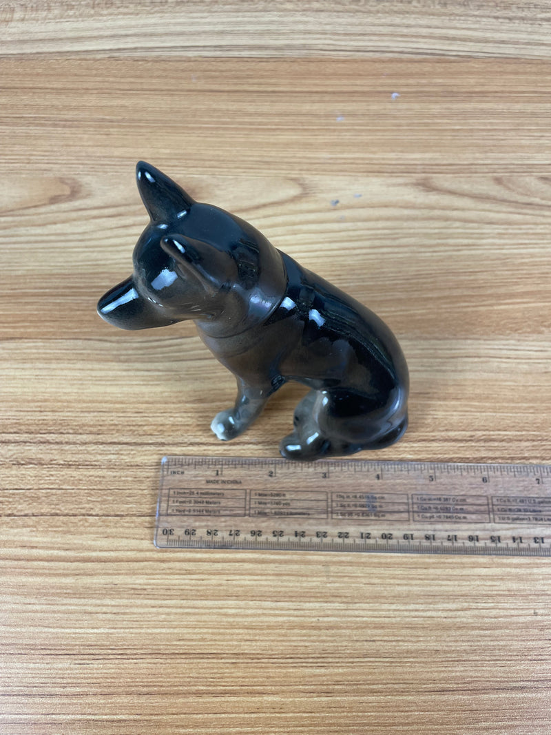 Robert Simmons Vintage Art Pottery German Shepherd Vigilance Dog Figurine