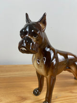 Vintage Robert Simmons Boxer Dog Figurine Baron 148 Brown 8"