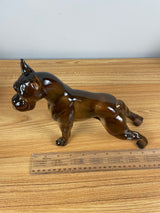 Vintage Robert Simmons Boxer Dog Figurine Baron 148 Brown 8"