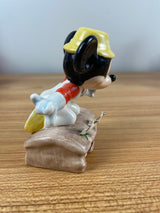 Disney Signed Goebel Porcelain Mickey Mouse Gardening Germany Figurine