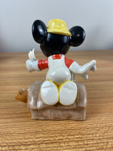 Disney Signed Goebel Porcelain Mickey Mouse Gardening Germany Figurine