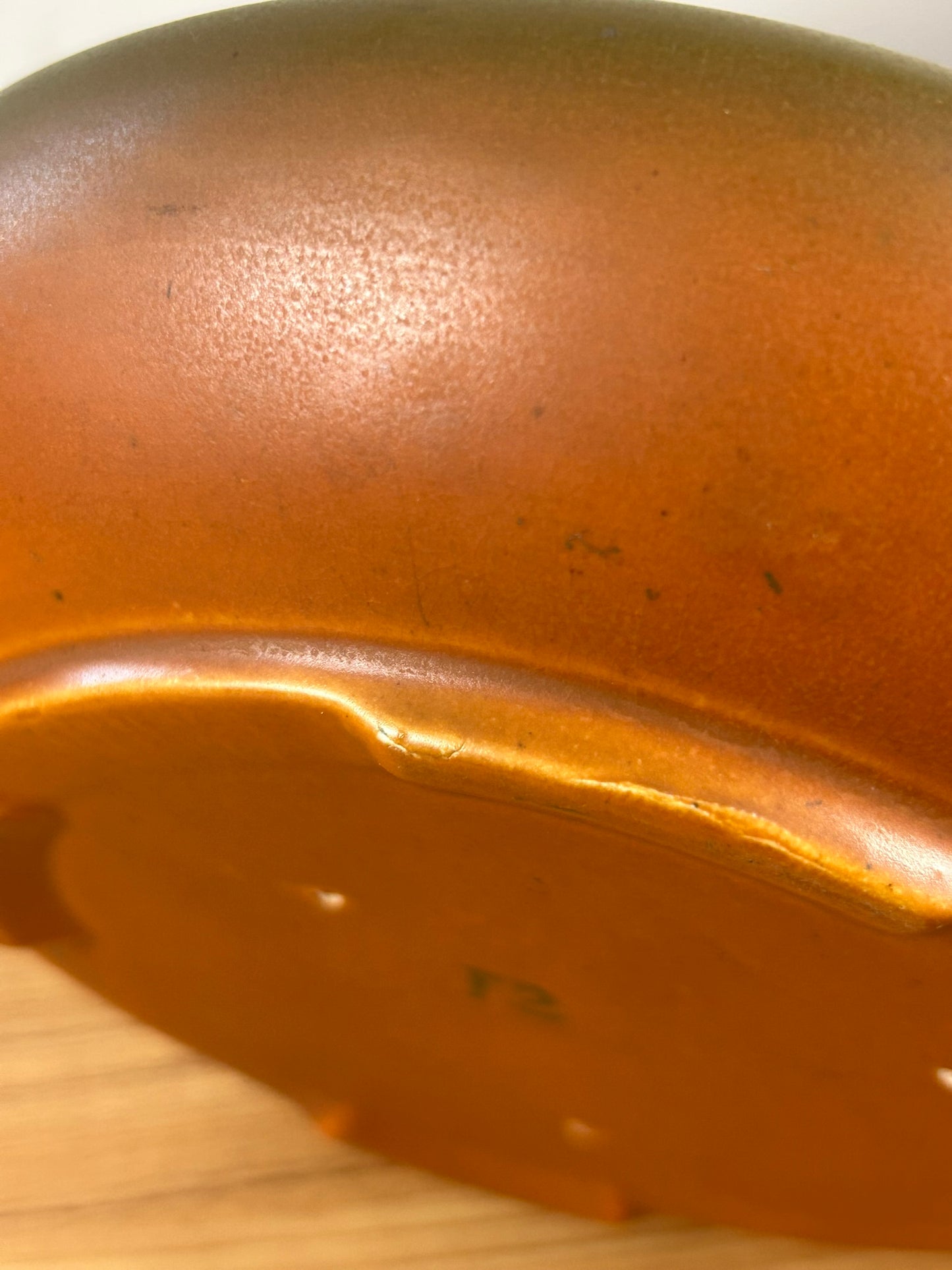 Roseville Rosecraft Burnt Orange 1920 Vintage Art Pottery Bowl 124-6