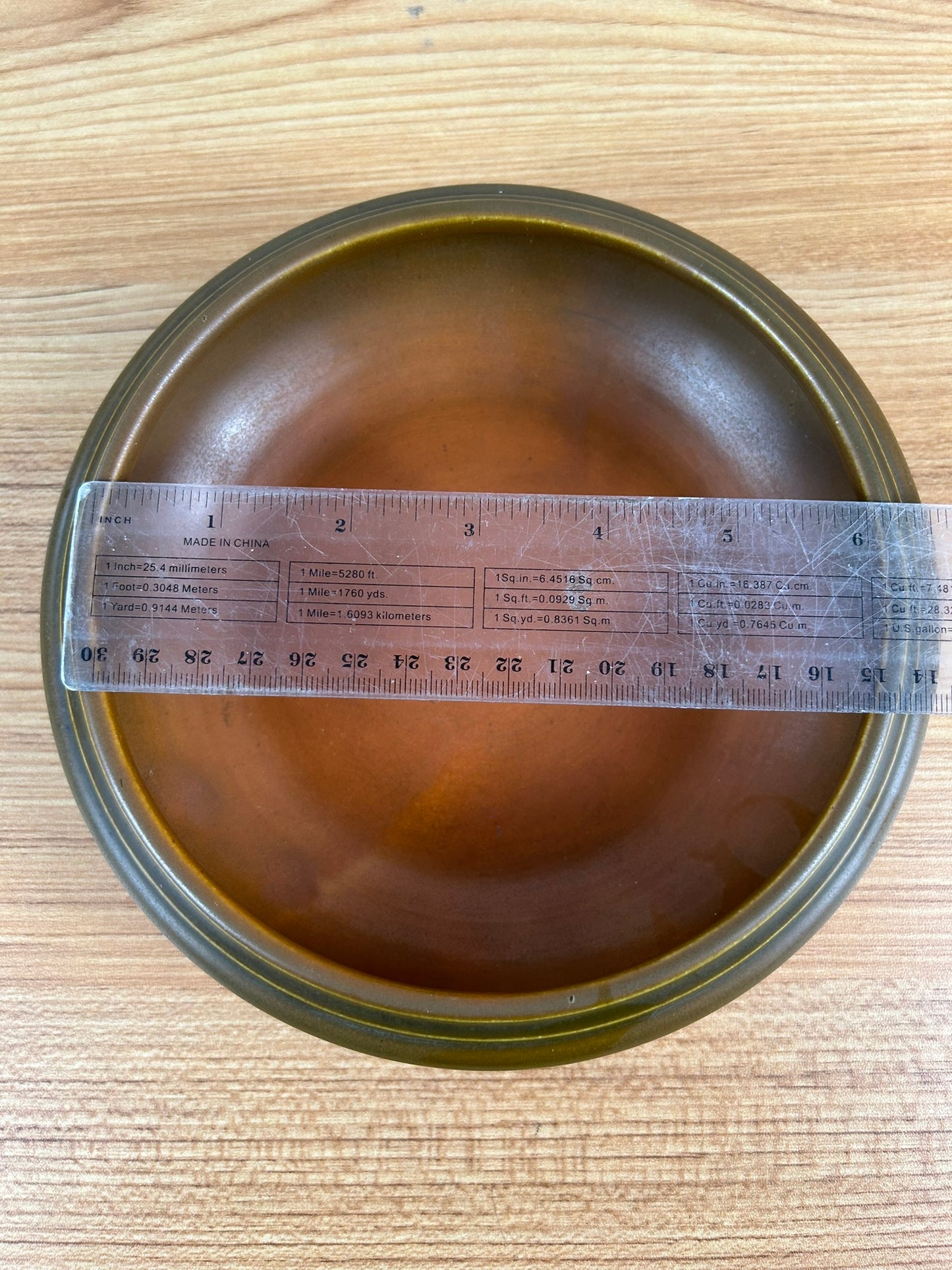 Roseville Rosecraft Burnt Orange 1920 Vintage Art Pottery Bowl 124-6