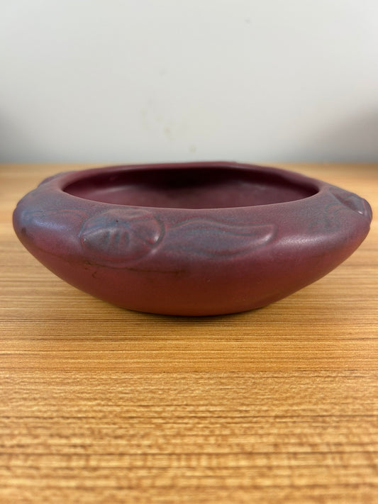 Van Briggle Art Pottery Persian Rose Mulberry Low Bowl