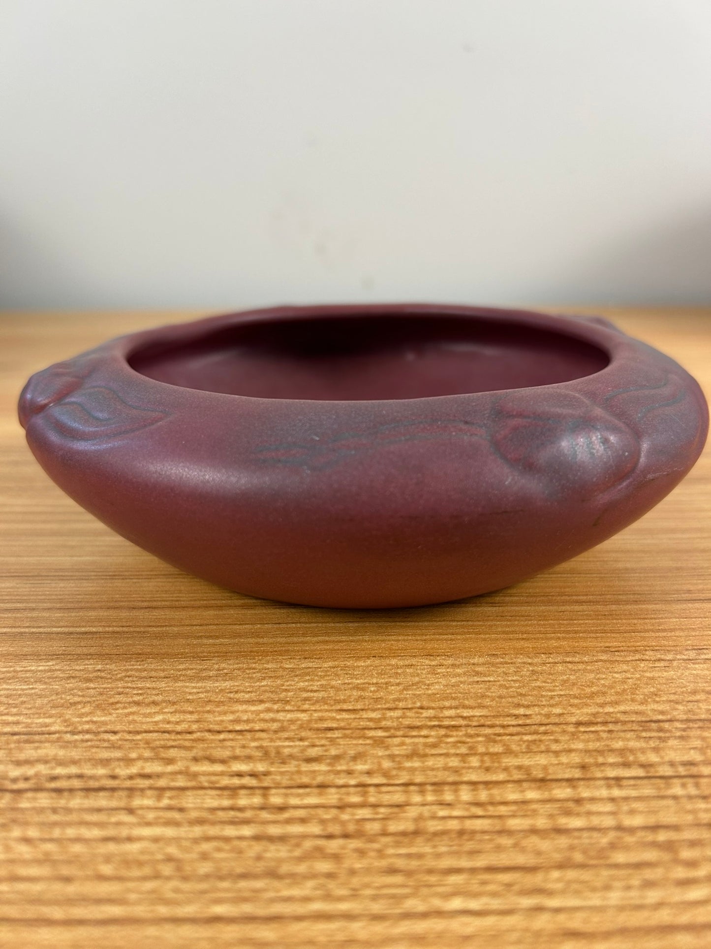 Van Briggle Art Pottery Persian Rose Mulberry Low Bowl
