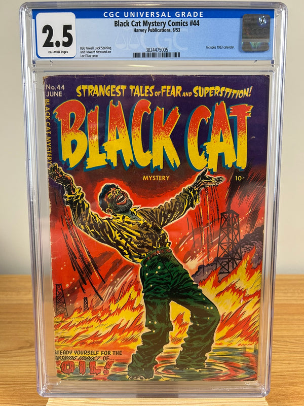 Black Cat Mystery Comics #44 CGC 2.5 (Off White Pgs) Harvey Pre Code Horror ‘53