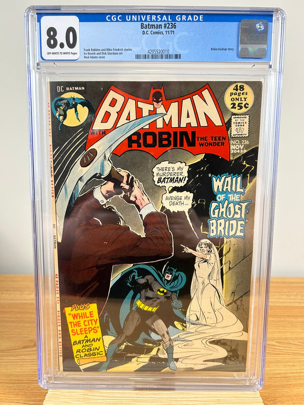 Batman #236 CGC 8.0 from 1971! DC classic Neal Adams cover