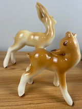 Robert Simmons Deer Me & Sweet Fawn Figurines MCM California Pottery Vintage