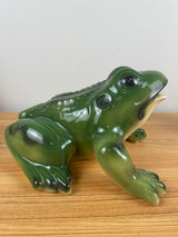 Alpine Art Pottery Roseville OH Large Green Lawn Frog 10" Long 6" Tall