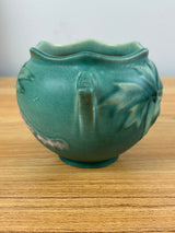 Roseville Pottery Bleeding Heart Green 1940 Art Pottery Jardiniere Planter 651-3