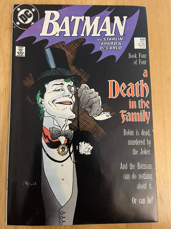 Batman #429 (1989) A Death In The Family Part 4 ICONIC Mignola DC Comics