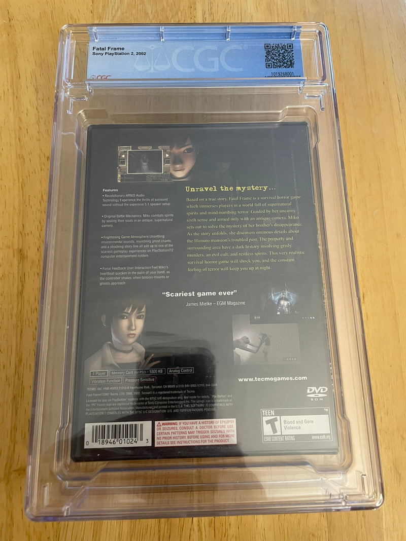 Fatal Frame PS2 (Sony PlayStation 2, 2002) Factory Sealed CGC 9.2