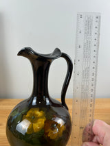 Weller Louwelsa 19200s Standard Glaze Floral Decorated Handled Ewer 601 Signed