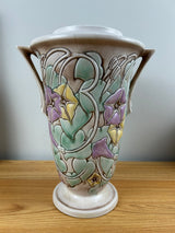 Roseville Morning Glory White 1935 Vintage Art Pottery Tall Ceramic Vase 731-12