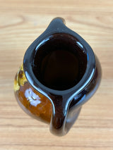 Roseville Pottery Rozane Standard Glaze Floral Twisted 2 handle Vase #874