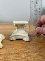 Cowan Art Pottery Art Deco Candle Holder PAIR 2 3/4" Bases OHIO POTTERY