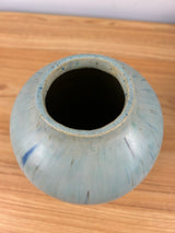 Brownie Ware Detroit Pewabic Style Blue Streak Arts And Crafts 8" Vase