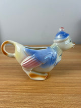 Royal Copley Spaulding Vintage Figural Creamer Duck Chick Wearing Coat Hat