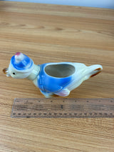 Royal Copley Spaulding Vintage Figural Creamer Duck Chick Wearing Coat Hat