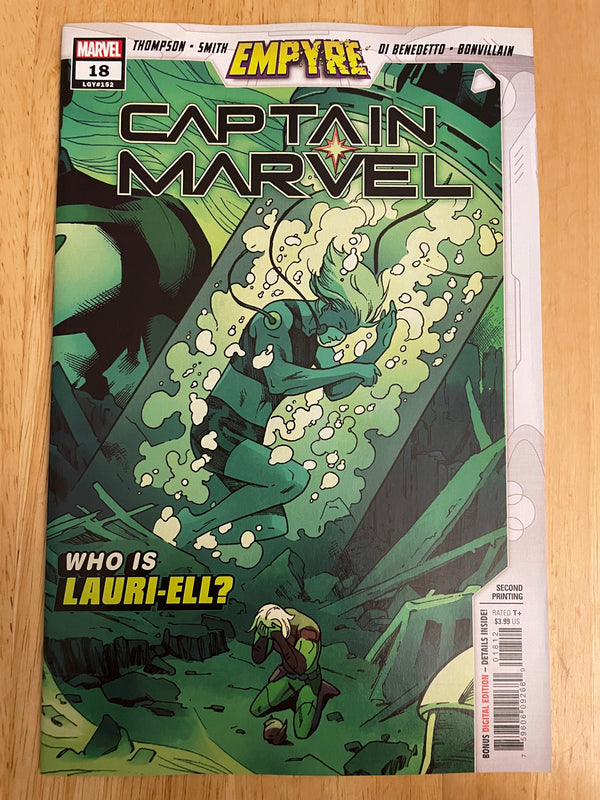 Captain Marvel #18 - 2019 series 2nd printing Marvel comics