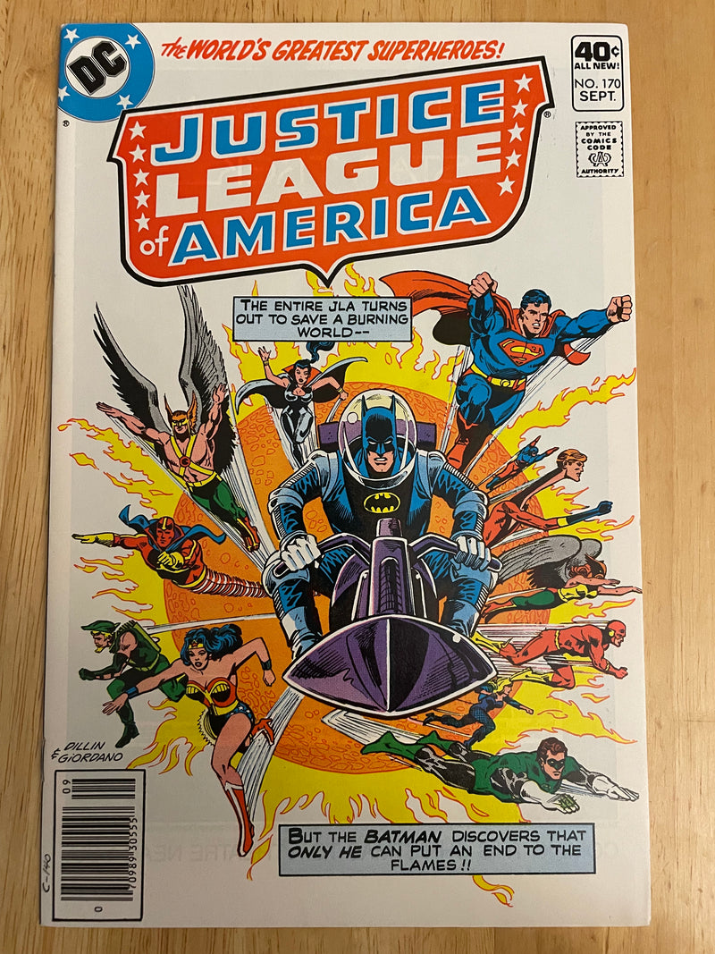 JUSTICE LEAGUE OF AMERICA #170 VOL. 1 HIGH GRADE NEWSSTAND DC COMIC BOOK