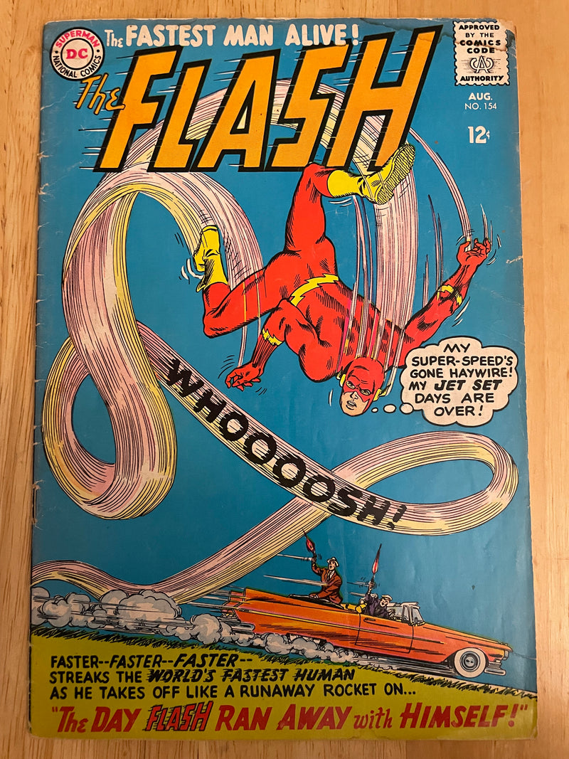 Flash #154 DC Comic 1965 The Day Flash Ran Away With Himself! Carmine Infantino