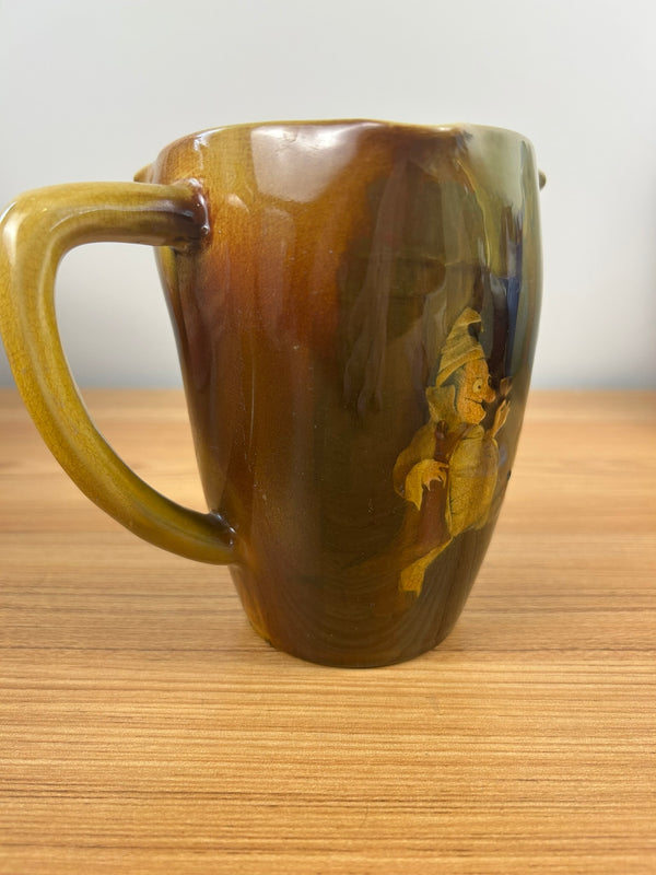Rookwood 1890 Standard Glaze Pottery Pitcher 529 Man And Bird Art Wilcox