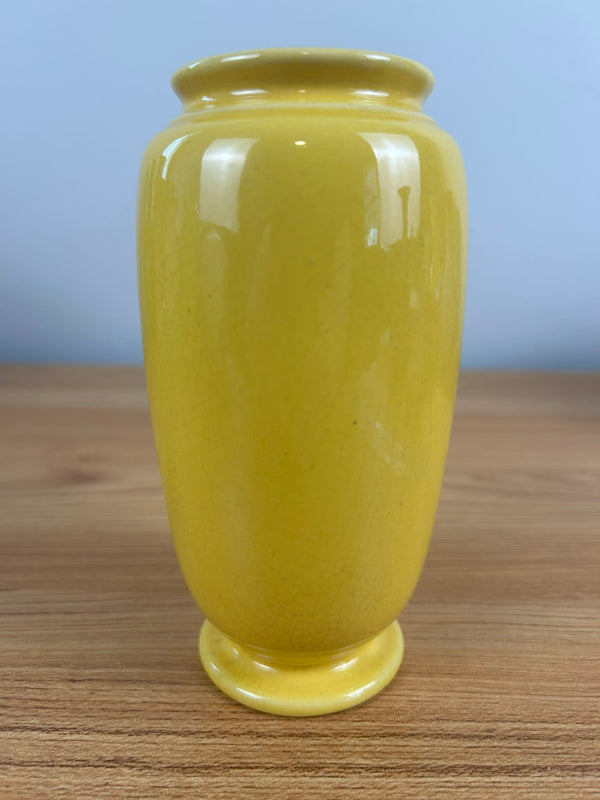 Roseville RoseCraft Yellow Slender Cabinet Vase 5.75 Inches Tall