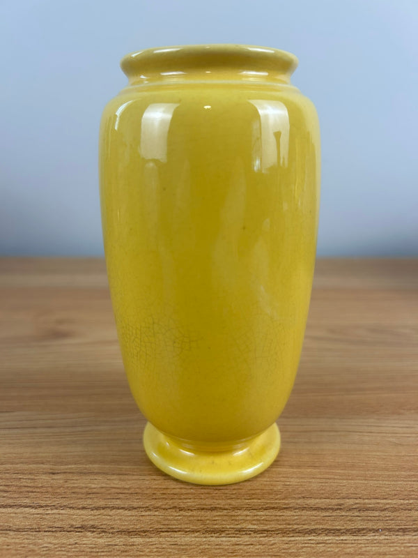 Roseville RoseCraft Yellow Slender Cabinet Vase 5.75 Inches Tall