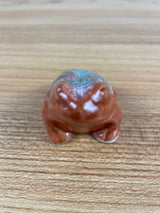 Dryden Ceramic Frog Toad Brown Blue Drip Glaze Art Pottery Figurine