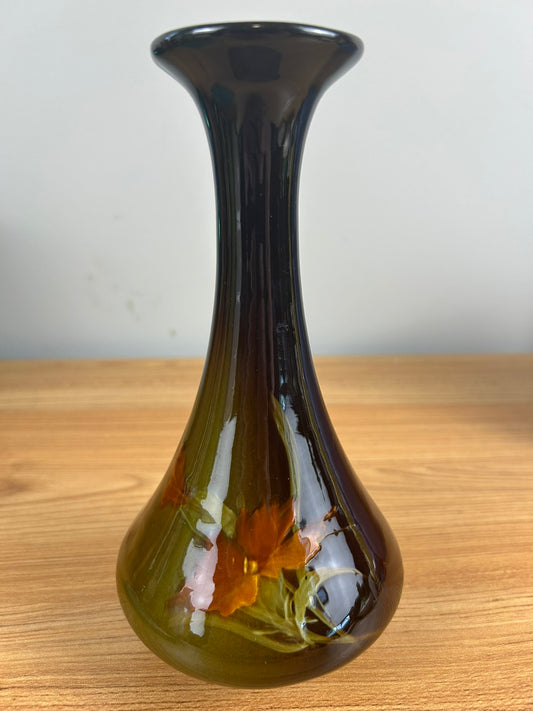 Roseville Pottery Rozane Royal Bud Vase, Shape 842, Brown Standard Glaze