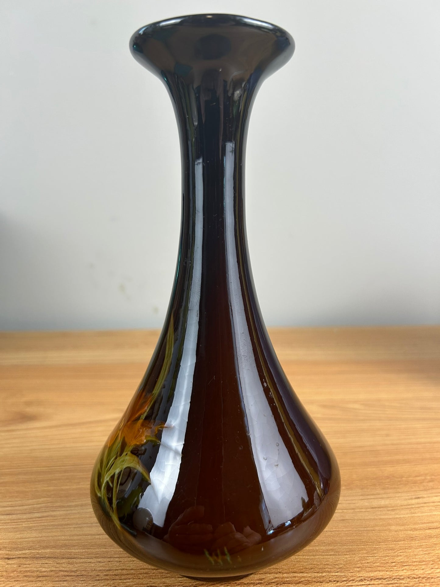 Roseville Pottery Rozane Royal Bud Vase, Shape 842, Brown Standard Glaze